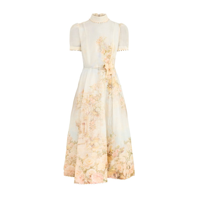 Memento Picnic Midi Dress Rose Cream