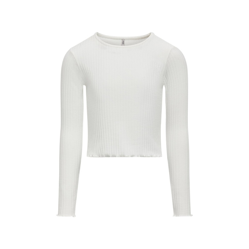 Nella Long Sleeves O-Neck Top Cloud Dancer