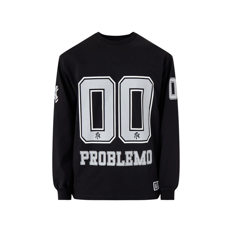 NP00 Sports Cotton Long Sleeves Jersey Black