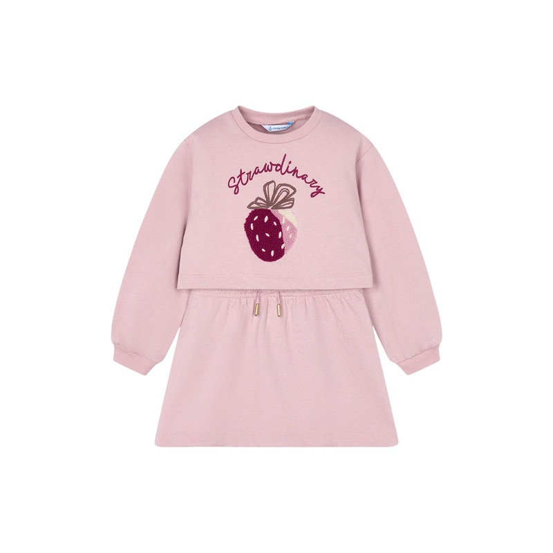 2-Piece Strawberry Fleece Dress