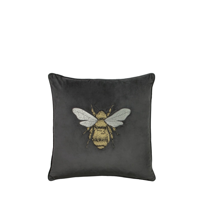Hortus Feather Rich Cushion 50 x 50cm Charcoal