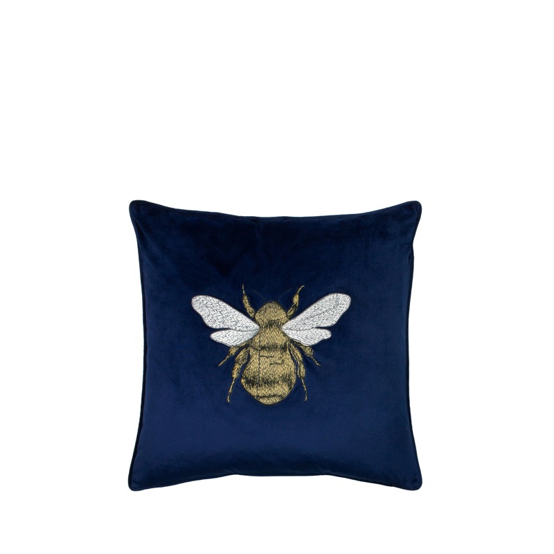 Hortus Feather Rich Cushion 50 x 50cm Navy