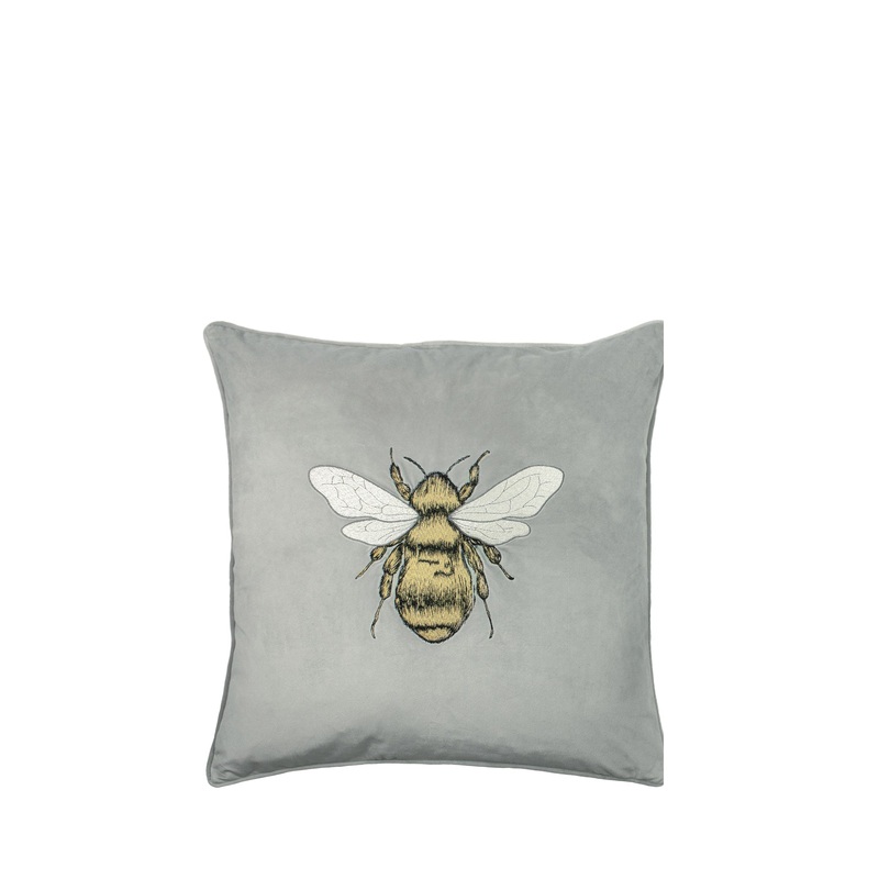 Hortus Feather Rich Cushion 50 x 50cm Silver Grey