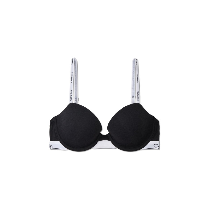 Icon Cotton Lightly Lined Demi Bra Black
