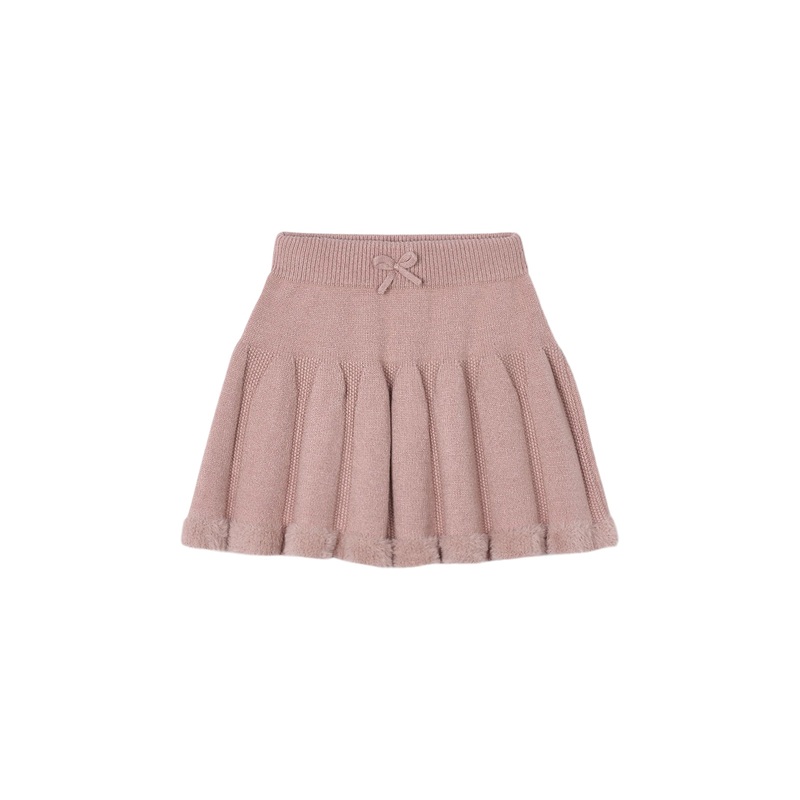 Knit Pleated Pink Skirt