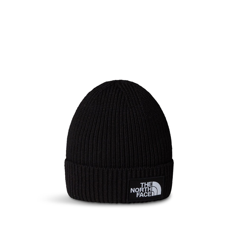 Knitted Beanie Logo Hat Black