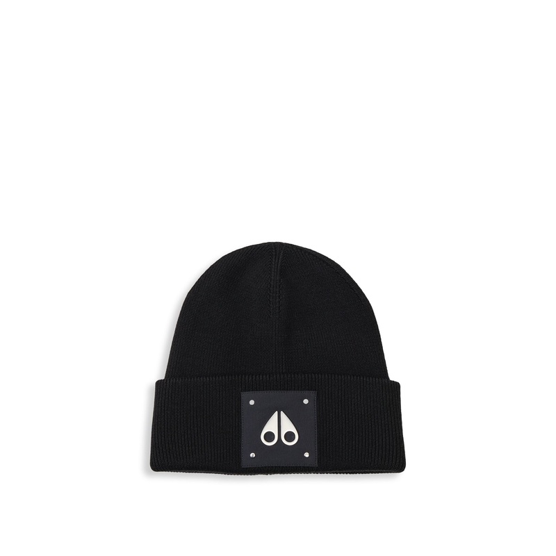 Large Logo Beanie Black Wool