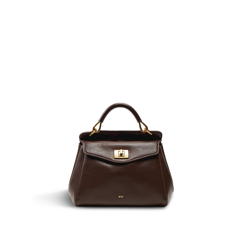 Lucia Classic Top Handbag Dark Brown Dark Brown