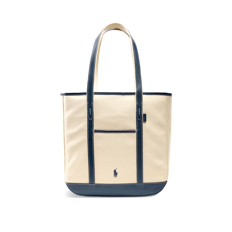 Medium Shopper Tote Ecru/Navy