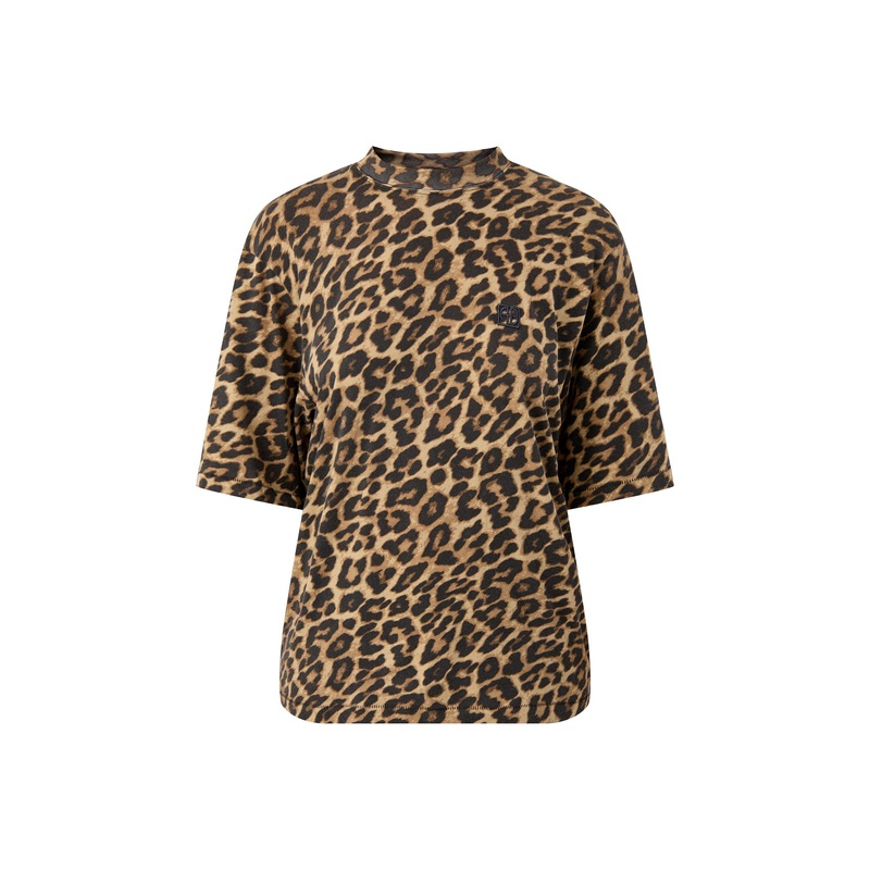 Avi Tee Black And Brown Leopard