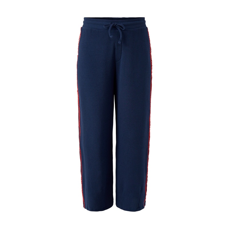 Bailey Kickflare Pointelle Jogger Navy Organic Cotton