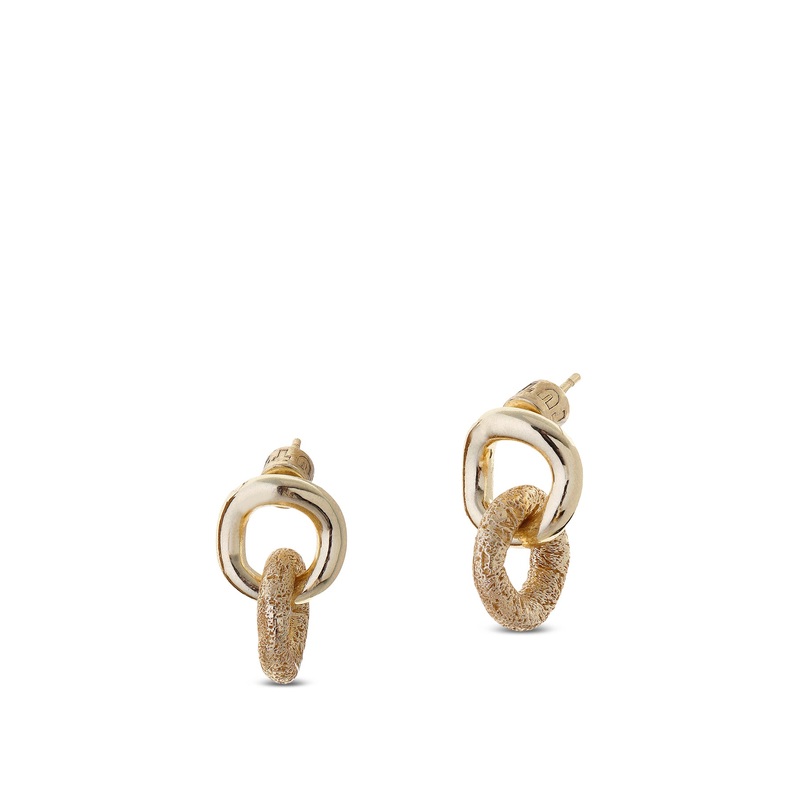 Bind Drop Earrings Gold