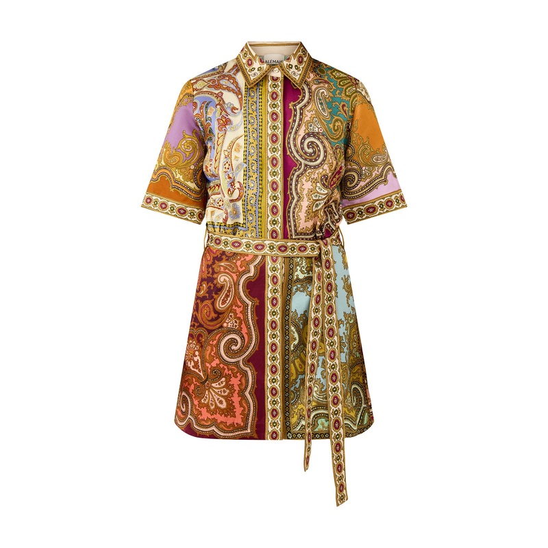 Clemenza Spliced Multi Colour Mini Dress