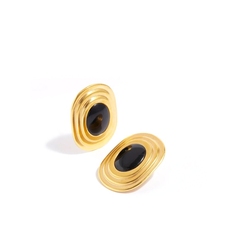 Coco Earrings Black Gold