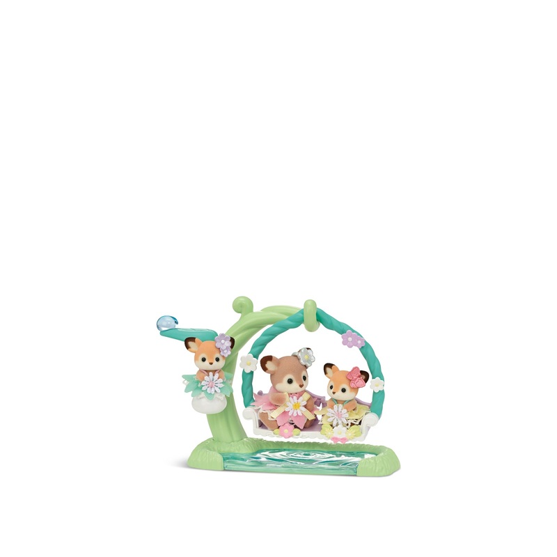Deer Babies Floral Swing Set