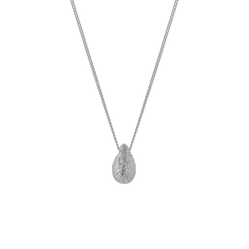 Dome Pendant Necklace Silver