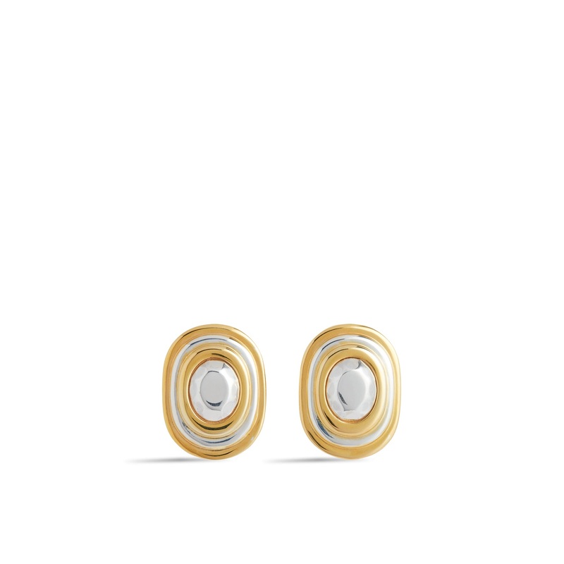Duo Coco Earrings Gold Silver