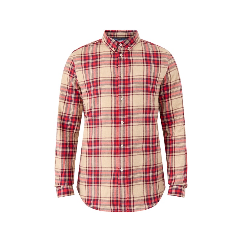 Flannel Check Shirt Tan