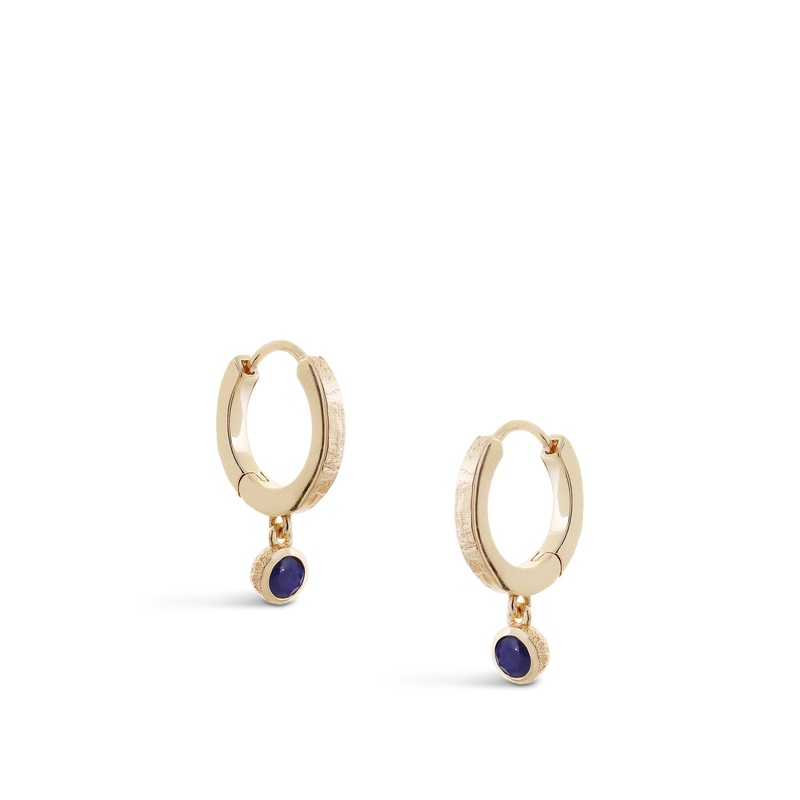 Lapis Hoop Earrings