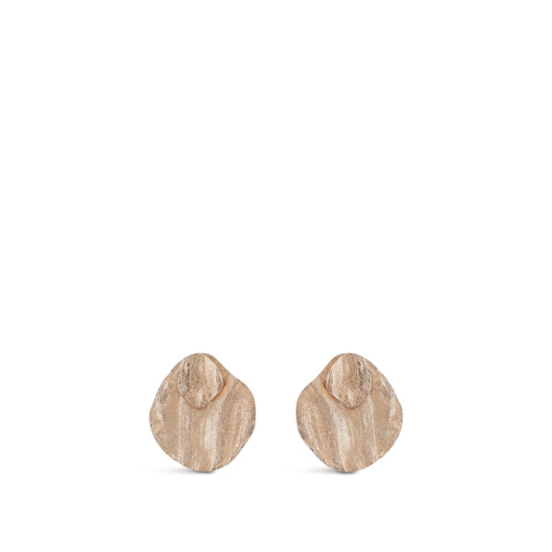 Riva Double Disc Earrings Gold