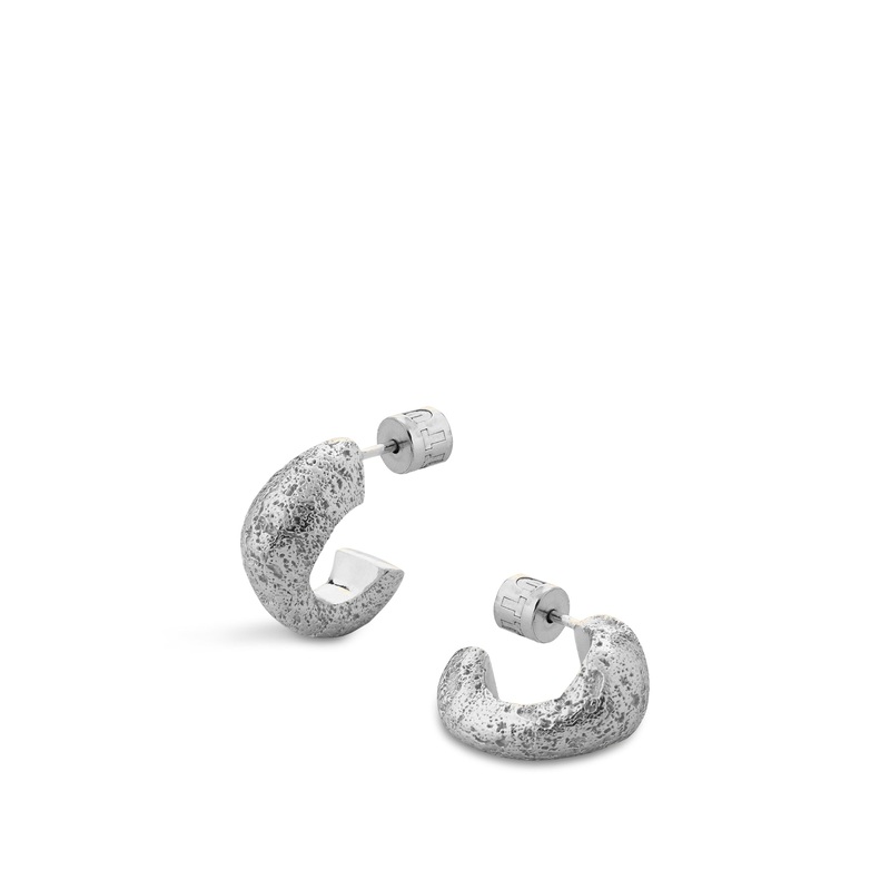 River Hoop Earrings Silver