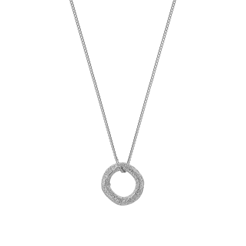 River Pendant Necklace Silver