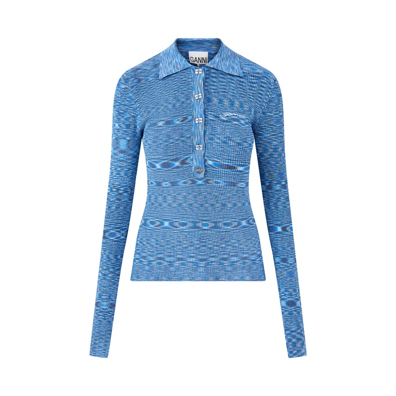 Spacedyed Polo Blissful Blue Blissful Blue