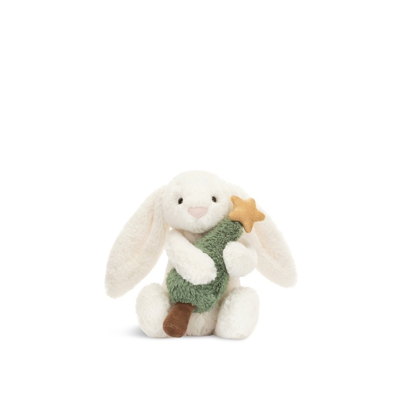 Bashful Bunny with Christmas Tree