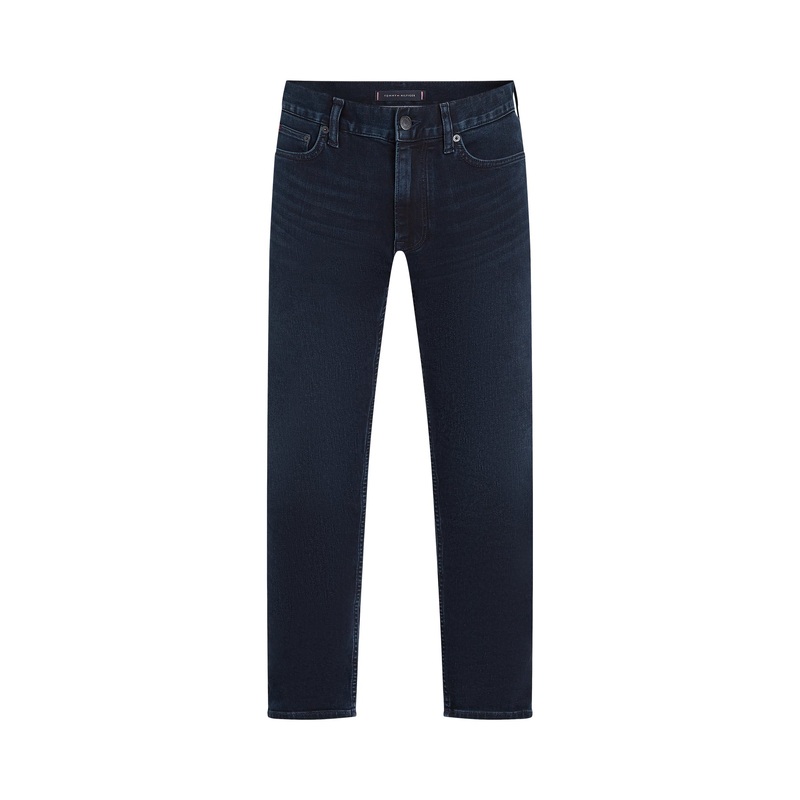 Denton Straight Leg Jeans Blue Black Cotton