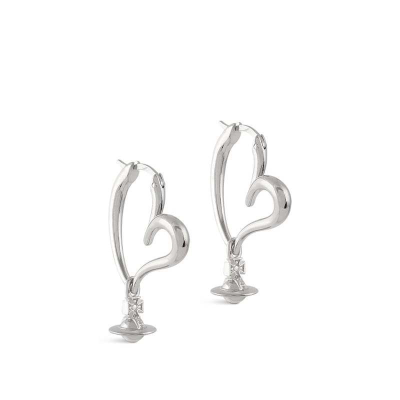 Emily Heart Earrings Silver