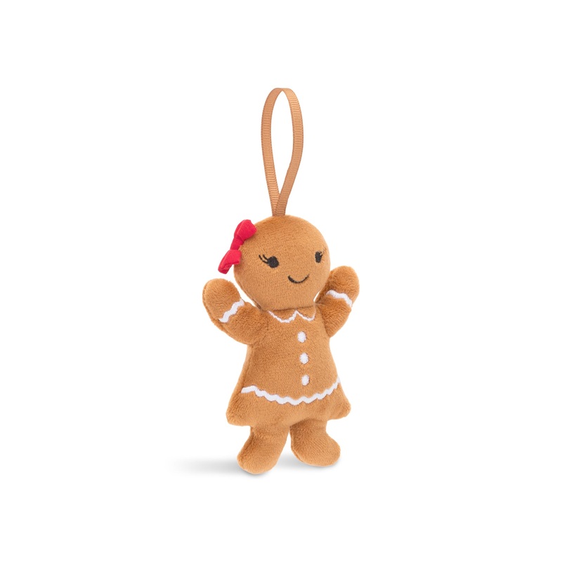 Festive Folly Gingerbread Ruby Hanging Decoration