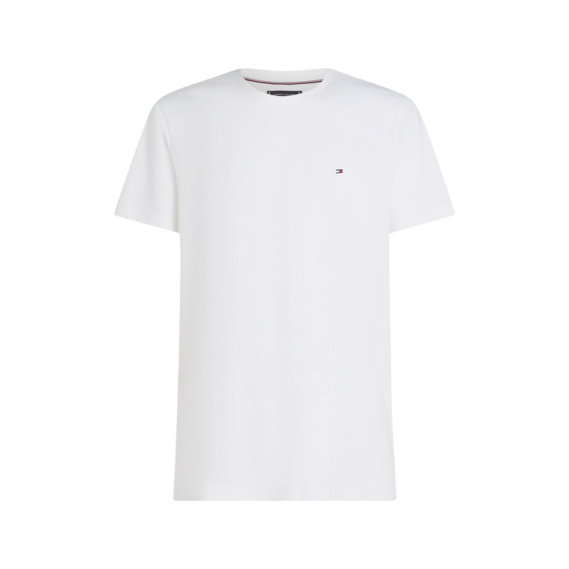 Flag Embroidery Crew Neck T-Shirt White