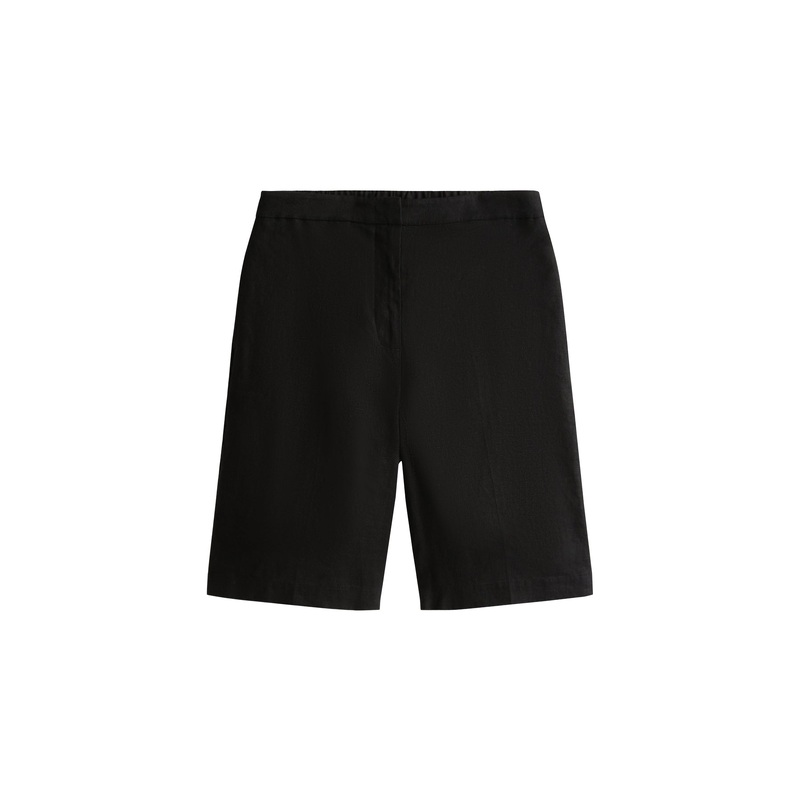 Linen Blend Slim Tailored Shorts