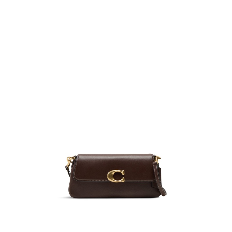 Refined Calf Leather Jet Shoulder Bag Maple