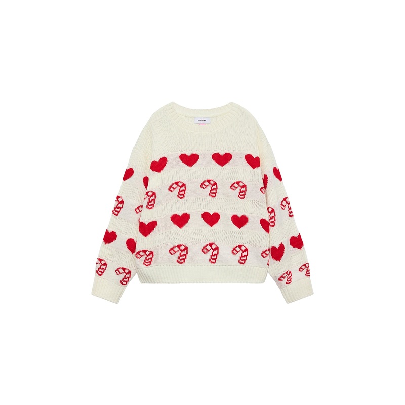 Candy Hearts Long Sleeve Knit Jumper