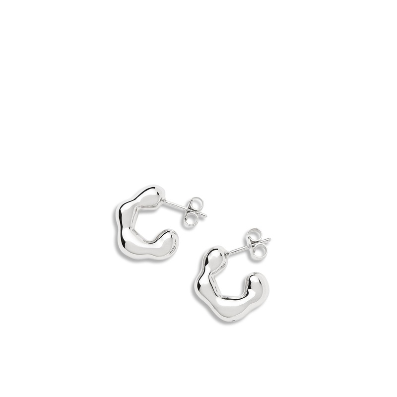 Eny Lee Parker Mini Hoops Silver