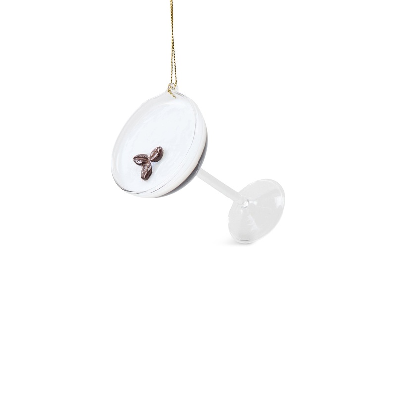 Espresso Martini Glass Christmas Tree Hanging Decoration