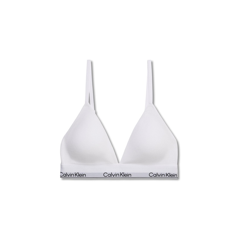 Icon Cotton Lightly Lined Triangle Bra White