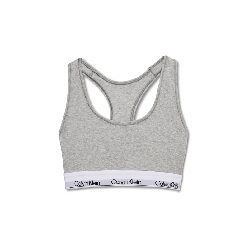 Icon Cotton Unlined Bralette Grey Heather