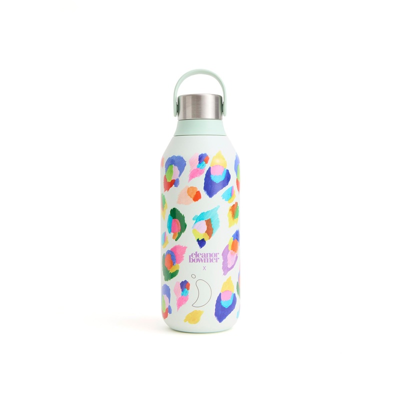 Insulated Reusable Bottle with Leopard Print Design