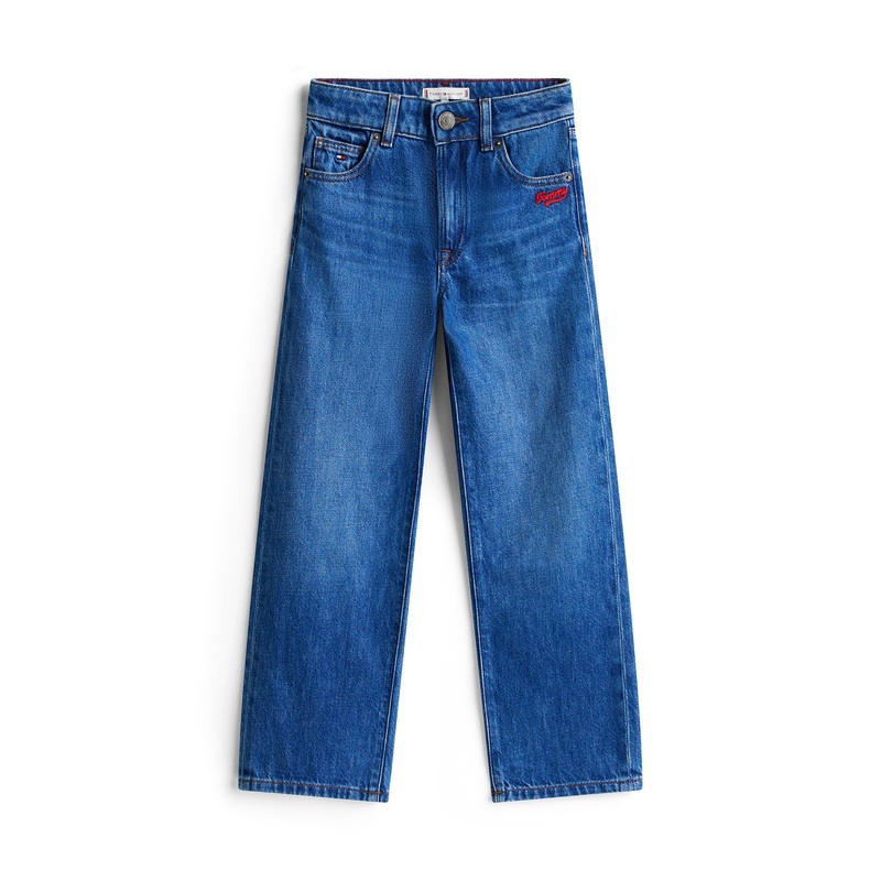 Kids Logo Embroidery Girlfriend Jeans