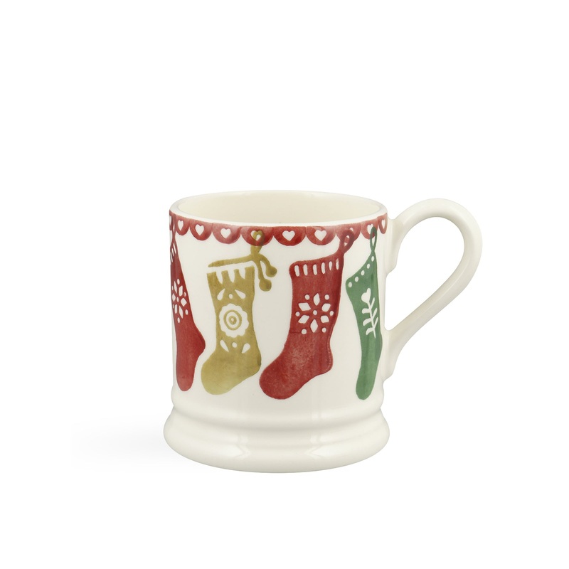 Christmas Stockings Stoneware Mug with Festive Design