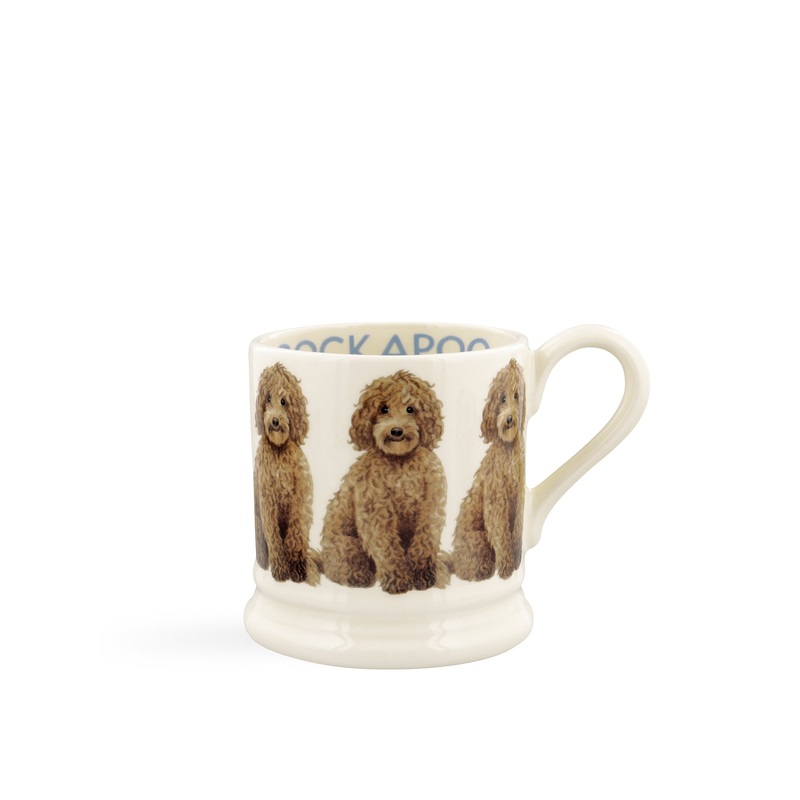 Cockapoo Stoneware Mug with Illustrated Detailing