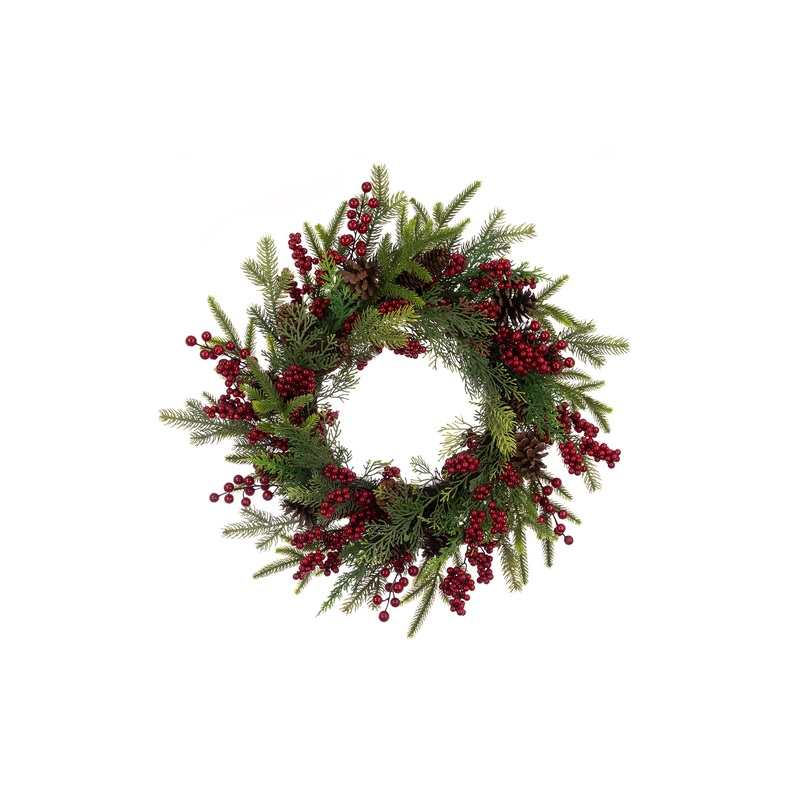 Empingham Berry Wreath Christmas Decoration 61cm