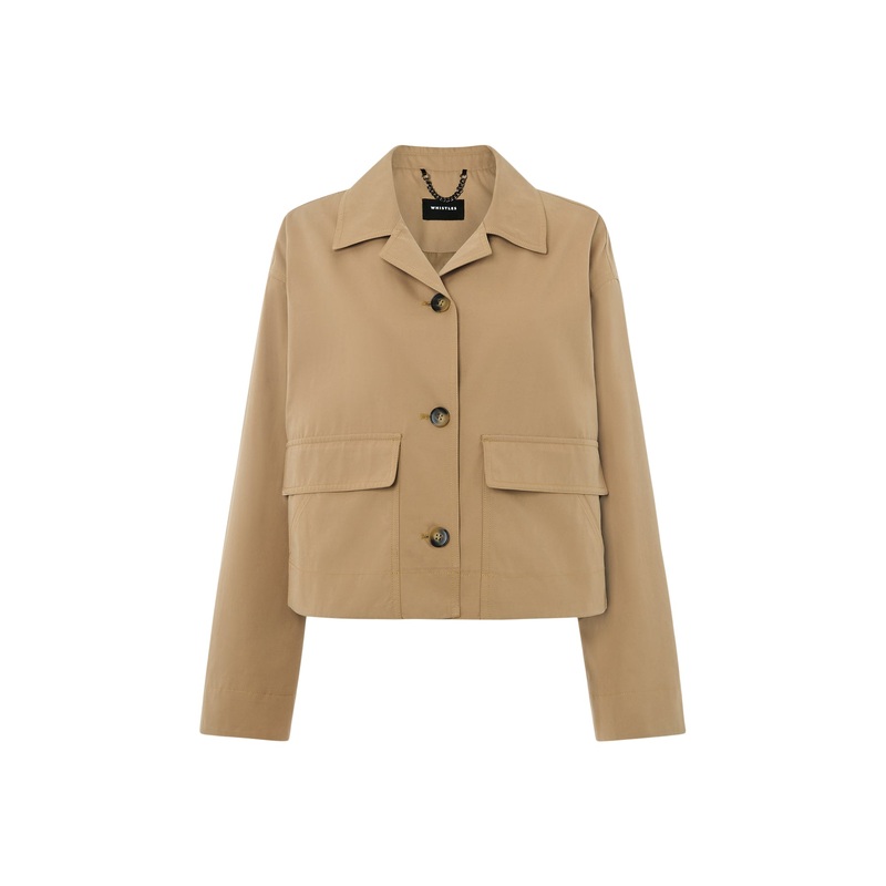 Short Cotton Trench Jacket