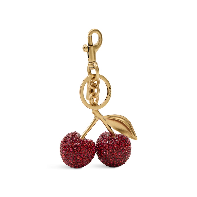 Small Crystal Cherry Bag Charm