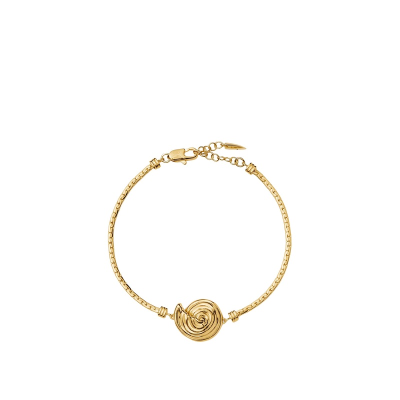 Spiral Cobra Chain Bracelet Gold