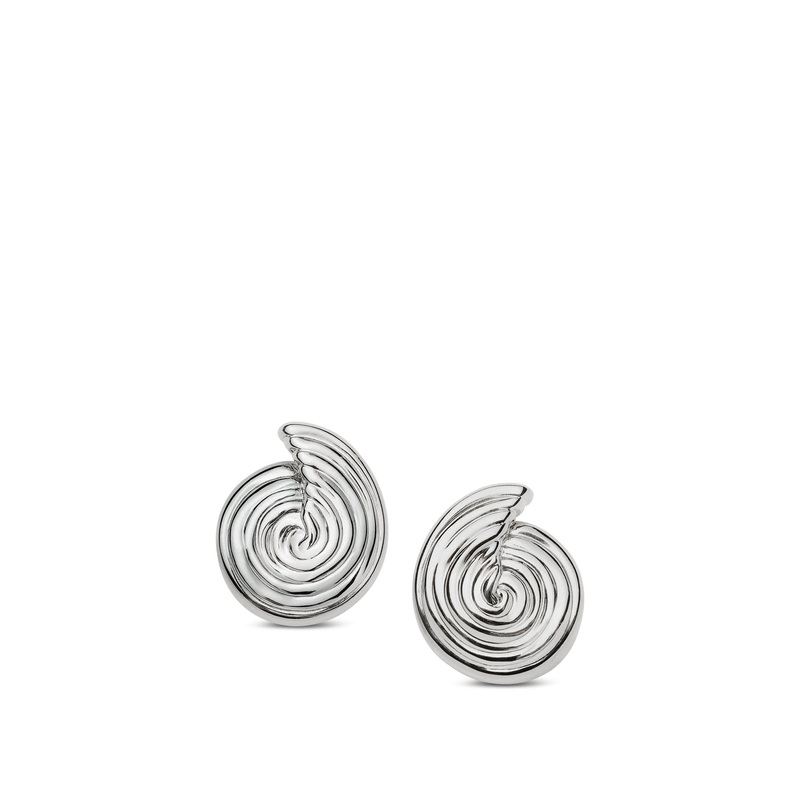 Spiral Small Stud Earrings Silver