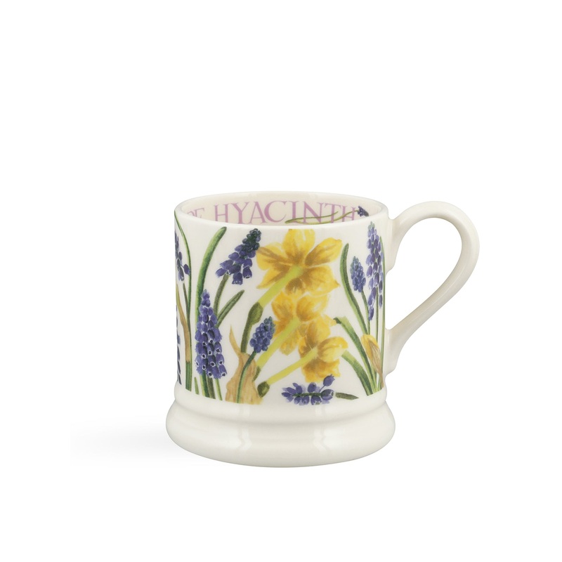 Tte--Tte and Hyacinth Stoneware Mug Botanical Design