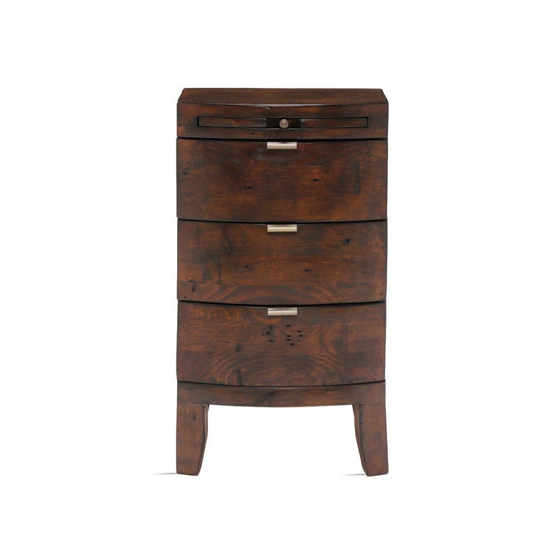Navajos Reclaimed Wood 3 Drawer Bedside Table